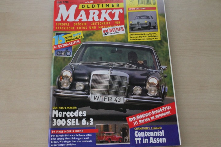 Deckblatt Oldtimer Markt (07/1998)